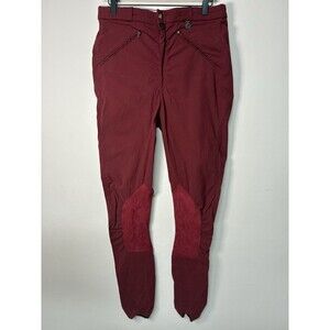 Pikeur Breeches Size 38L Maroon Horse Riding Germany